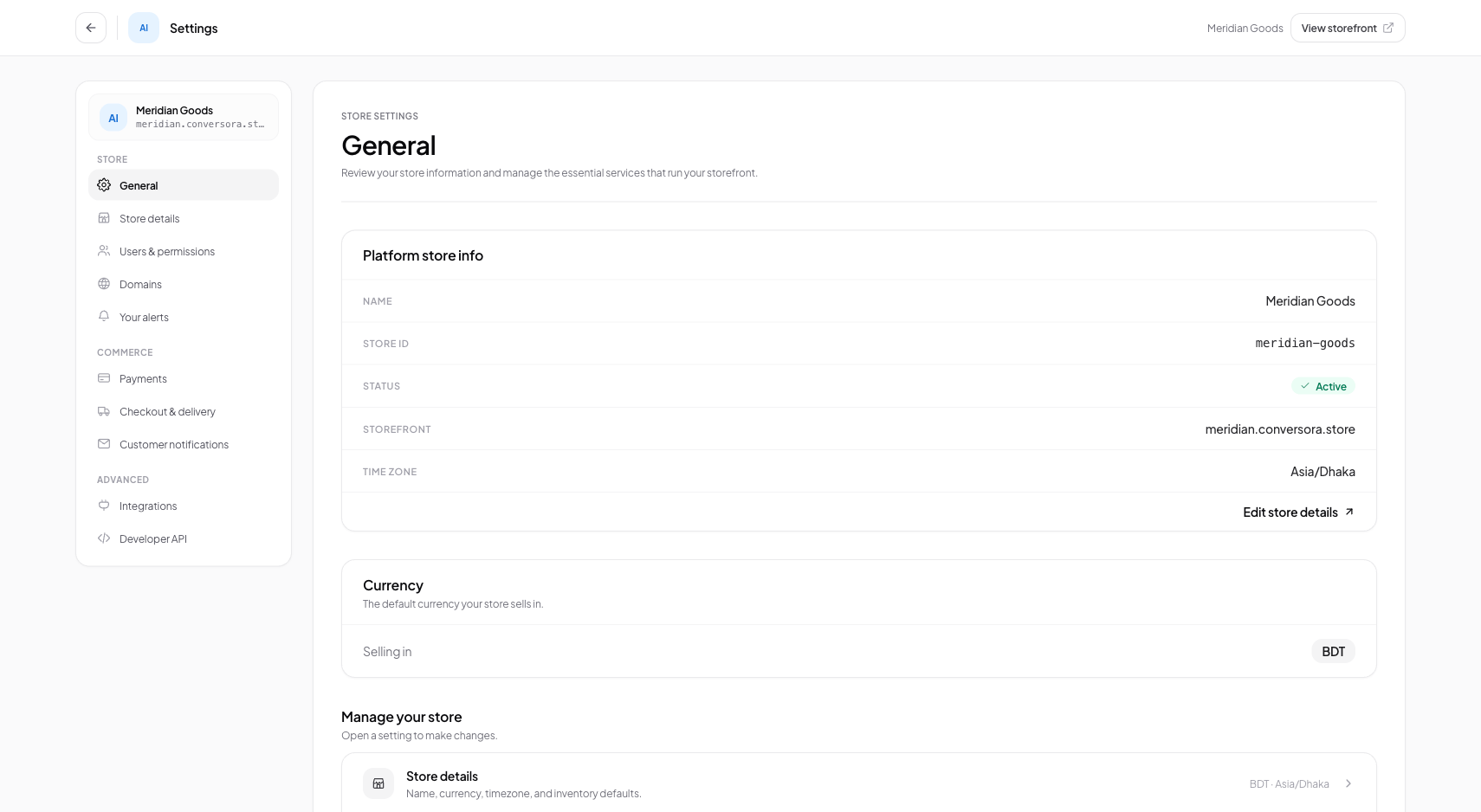 Store Profile, Currency, Timezone & Team Members