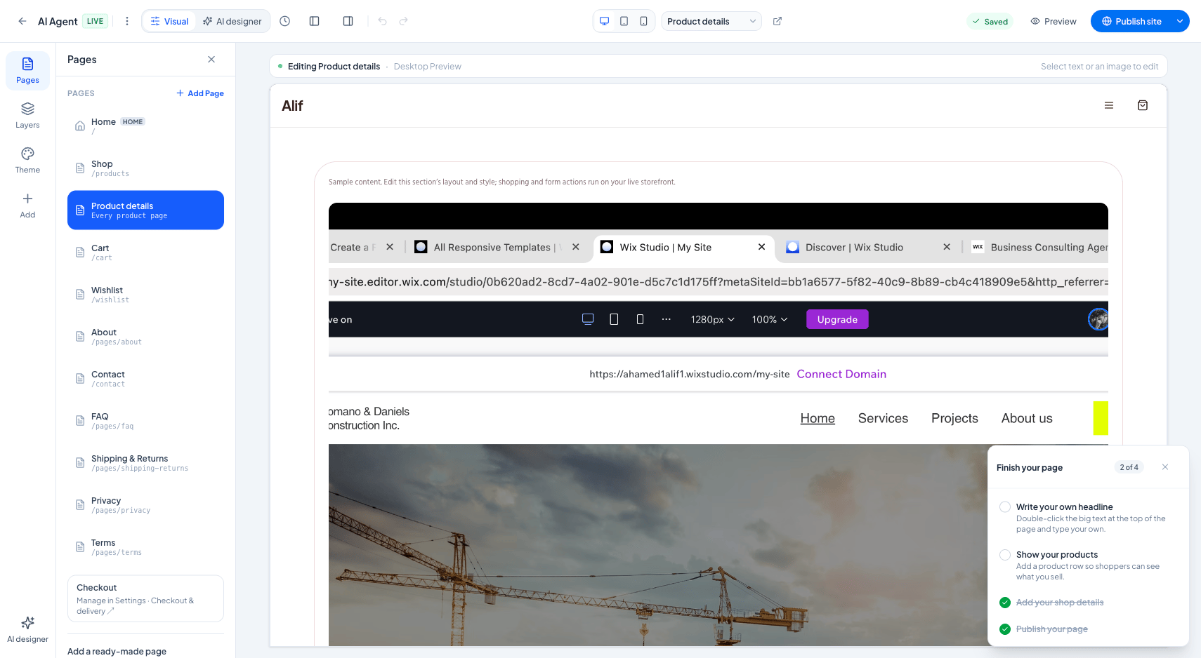 Visual No-Code Storefront Builder: Customizing Your Website